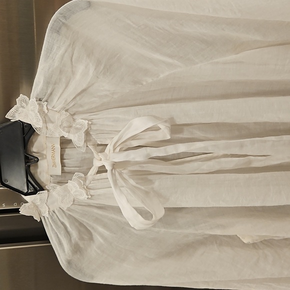 💕ZIMMERMANN💕 Botanica Butterfly Blouse ~ Pearl White 3 = US 10 Large - Picture 13 of 16